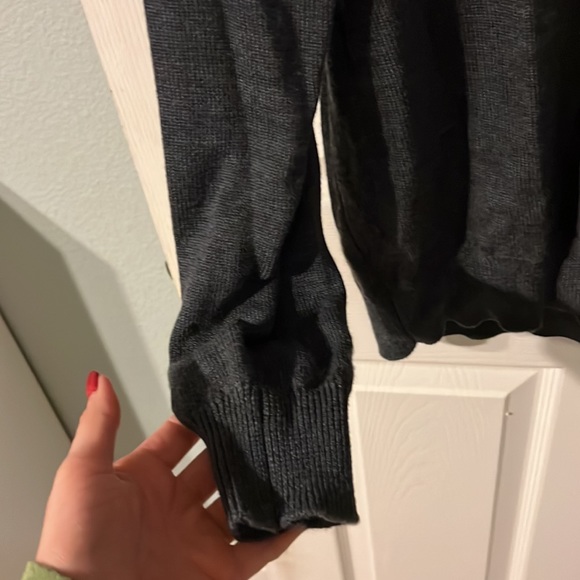 Large Merino Wool Men’s large quarter zip pullover - Picture 4 of 5